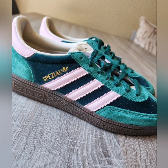 Adidas Handball Spezial Shoes Green/Pink Size 9 - Picture 4 of 9